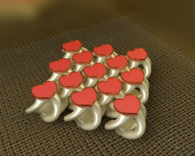 cotta maglia struttura cuore corazon 3d print model - Mito3D