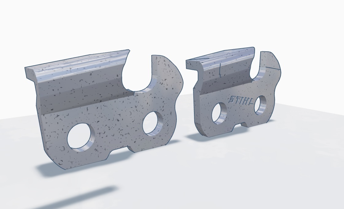 chainsaw cutting nail stihl eslavon cut saw chain 3D print model - Mito3D