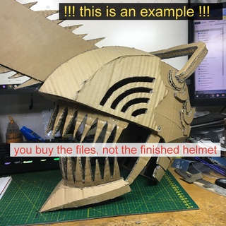 Kettensäge Helm Schaum Anime Manga Hure PDF Vorlagen PappeEvaSchaum 3d print model - Mito3D