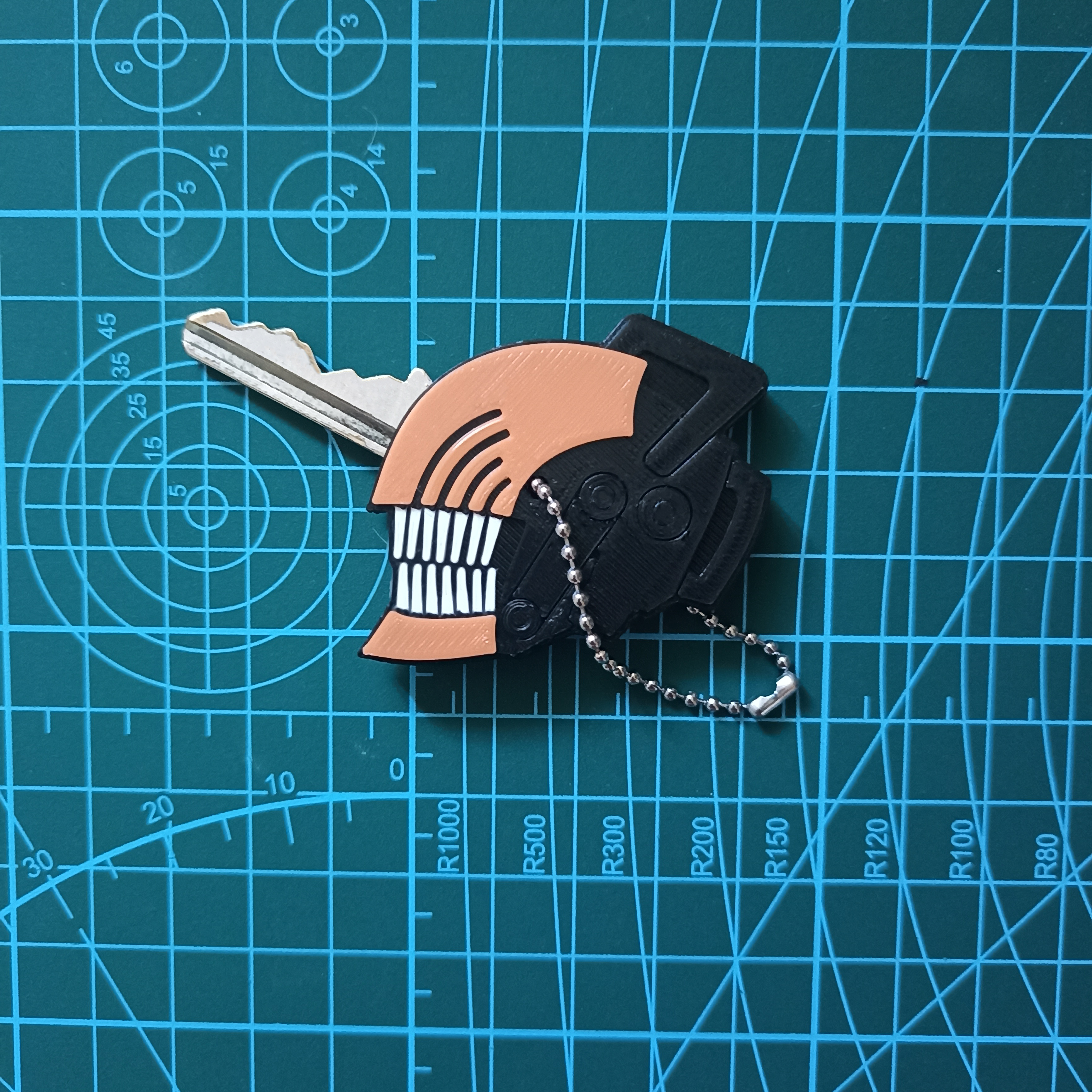 elektrikli testere adam anahtarlık durum kılıf Denji saygı anahtar 3D print model - Mito3D