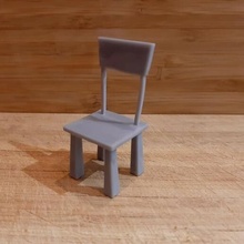 chaise meubles faible poly Facile 3d print model - Mito3D