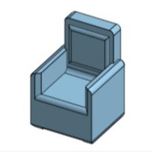 chair art toy furniture 3d print model - Mito3D