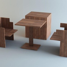 sandalye 1008 3d model mimari mobilya Odun oda oturma yeri iç orman masa 3dsmax autocad eskiz gergedan dekorasyon doğa ahşap 3d print model - Mito3D