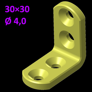 chaise support 30 16 vis 4 0 mm carré renforcement renforts angle angles 3d print model - Mito3D