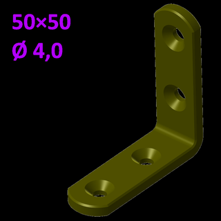 Stuhl Halterung 50 16 Schraube 4 0 mm Quadrat Verstärkung Winkel 3d print model - Mito3D