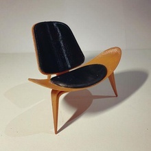 silla ch07 Hans Wegner arquitectura Sillón mueble salón 3d print model - Mito3D
