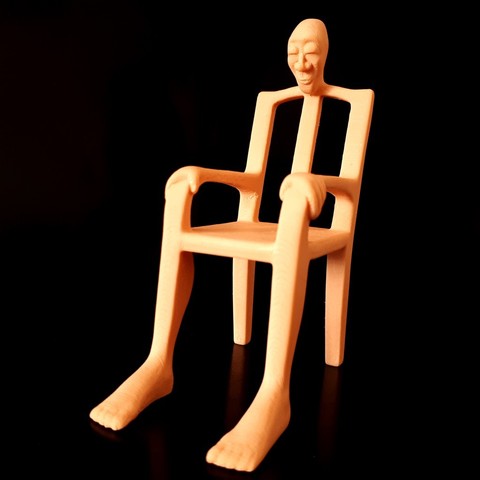 cadeira homem v2 a arte o sono sommeil sieste siesta nap escultura decoração decorativos engraçado 3D print model - Mito3D