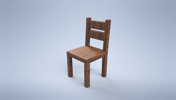cadeira n 5 madeira antigo decoração arte tabela mesas escala modelo 3d print model - Mito3D