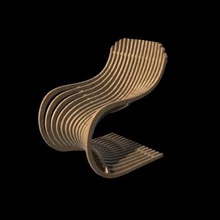chair parametric p1 art 3d print model - Mito3D