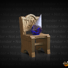 chair shame dice jail - support free dicejail dice-jail support-free supportless no-supports rpg dnd duncecap dunce-cap dungeons-and-dragons chair-of-shame dunce fatesend fates-end role-playing-game diceroll roll dice-roll 3d print model - Mito3D