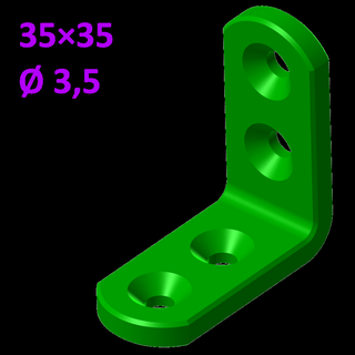 sedia piazza 35 16 vite 3 5 mm staffa rinforzo rinforzi angolo angoli 3d print model - Mito3D