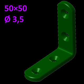 chair square 50 16 screw 3 5 mm bracket reinforcement reinforcements angle angles 3d print model - Mito3D