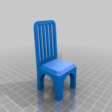 silla estilo Sylvanian f juego juguete accesorios 3d print model - Mito3D