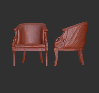 sandalye kuğu kol dayama ev oturma yeri mobilya yaşayan oda iç tasarım lüks klasik konfor koltuk kanepe 3d print model - Mito3D