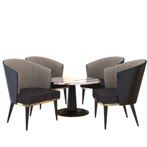 chair table raiton chairtable fabric dining 3D print model - Mito3D