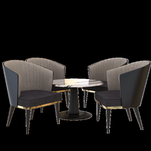 chair table raiton chairtable fabric dining 3d print model - Mito3D