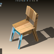 chaise bois cnc architecture art mécanique ingénierie œuvres solides fichier gratuit libre Télécharger 3d print model - Mito3D