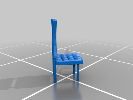 chaise matelass - chair decors diorama fantasy furniture medieval meuble 3d printing 3d print model - Mito3D