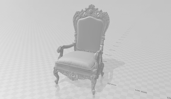 chaise tr ne boneca bonecos Barbie Polly poli mobília cama casa diorama 3d print model - Mito3D