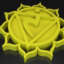 chakra 3 maipra plexo solar a arte hindu o hinduísmo espirituais yoga zen sinais de logotipos 3d print model - Mito3D