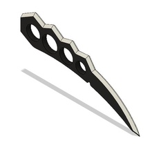chakra blade tool naruto jonin knife weapon prop cosplay cosplayer asuma sarutobi brass knuckles 3d print model - Mito3D
