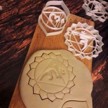 chakras - dough biscuit cutter art yoga sanskrit meditation souvenir cookie crafts bakery decoration 3d print model - Mito3D