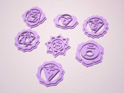 chakras stamps ceramics seal porcelain astral yoga art design clay 3d crafts 3d print model - Mito3D