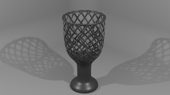 chalice - woven art flower gift mothers day pen holder desk cup 3d print model - Mito3D