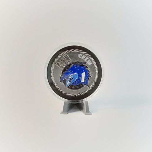 challenge coin holder display stand cards book jewelry art easy unique cool 3D print model - Mito3D