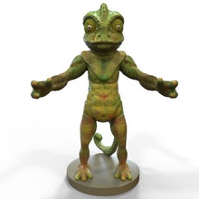 caméléon art sculpter la créature lézard le monstre animal figurine buste caractère corps reptile 3d print model - Mito3D