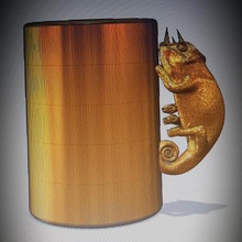 chameleon cup verschiedene Tassen 3d print model - Mito3D