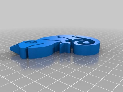 camaleonte flessibile portachiavi 3d print model - Mito3D