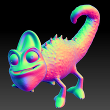 chameleon hd vari camaleonte la decorazione animale esotici vernice lo zoo furtivo legno foresta giungla rapida colore mutli poco 3d print model - Mito3D