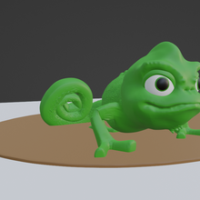 camaleão inspirado emaranhado arte equilíbrio empurrão lagarto bobo corte 3d print model - Mito3D