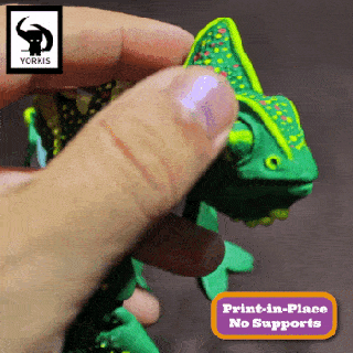 chameleon lord chamaleon print place flexi flexible cute 3d print model - Mito3D