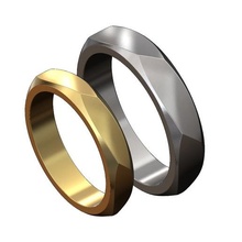 yivli altıgen bükülme grup 3d Yazdır model takı pah yönlü faset geometrik yüzük düğün nişan moda yazdırılabilir altın gümüş mücevher sterlin lüks modern Menring 3d print model - Mito3D