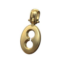 Chamfred puf bağı kolye kefalet 3d Yazdır model takı Zincir bağlantı Gucci bling altın yazdırılabilir mücevher moda gümüş lüks oval 3d print model - Mito3D