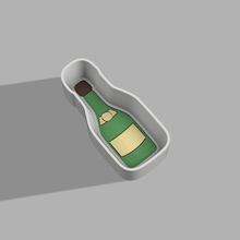 Champagne bouteille baignoire bombe moule 3d print model - Mito3D