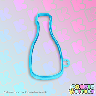 champagne bottle celebration cookie cutter mold silhouette kutters kitchen food recipe cookies 3d print contour 3d print model - Mito3D