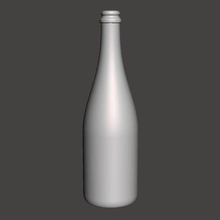 champagne bottle 3d print model - Mito3D