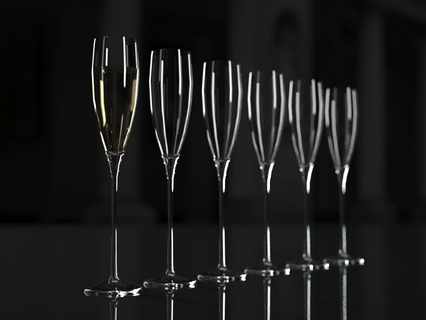 champagne flute created partsolution Home food drink eat 3d print model - Mito3D