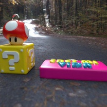 Champignon Süper Mario sevgililer gün hediye romantik kardeşler mantar 3d print model - Mito3D