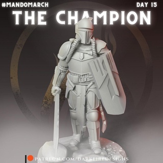 champion star wars mandalorian crusaders mandos 3d print model - Mito3D