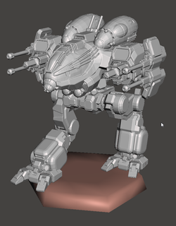 champion Battletech mech mecha robot poulet marcheur 3d print model - Mito3D