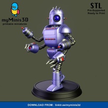 champion 1 invader robots warband 3d print models art stl 3dprinting 3dprint miniature toy arttoy figures miniatures videogames collectibles space necron warhammer 40k retro sci-fi wargame 3d print model - Mito3D