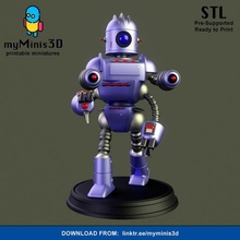 champion 2 invader robots warband 3d print models art stl 3dprinting 3dprint miniature toy arttoy figures miniatures videogames collectibles robot warhammer 40k necrons space retro scifi cute 3d print model - Mito3D