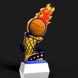 campeão basquetebol troféu bola jogador copo esporte 3d print model - Mito3D
