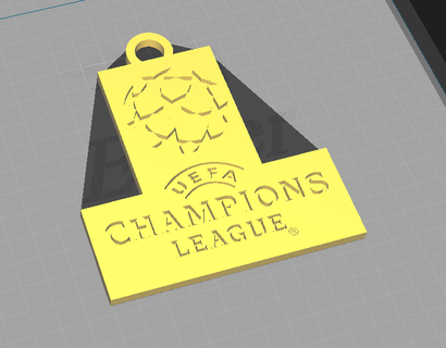 champions ligue porte clés champion football 3d print model - Mito3D