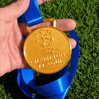 campeões liga vencedores medalha piada futebol campeão 3d print model - Mito3D