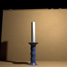 chandelier art candelabra blue editable 3d print model - Mito3D